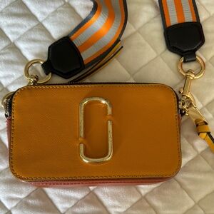 Marc Jacobs Orange Crossbody Bag with Gold Accent